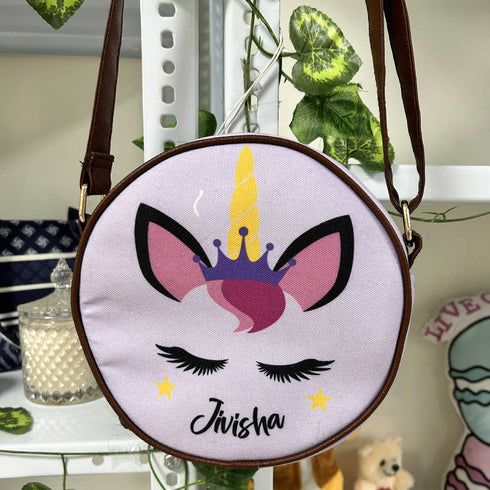 Unicorn Personalised Sling Bag - Uncommongifts.in